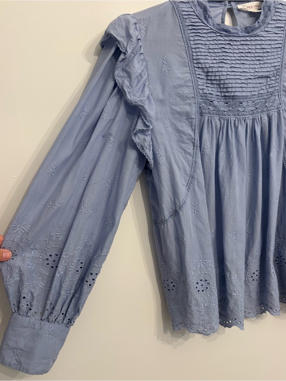 “French Girl” Per Una Embroidered Cotton Blouse|Romantic Boho, UK 10, US 6 - Picture 3 of 14